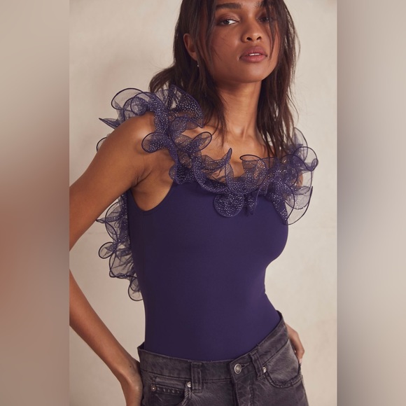 Free People Tops - Free People Haute Streak Bodysuit - Size M